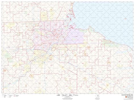 Map of All ZIP Codes in Lucas County Ohio .